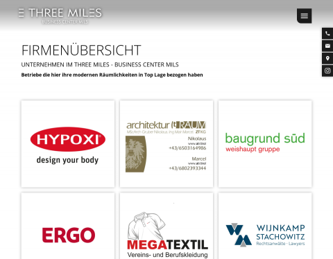 Website-Vorschau von Business Center Mils bei Imst