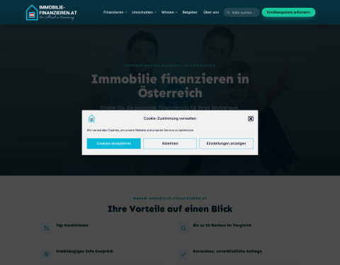 Website-Vorschau von Immobilie finanzieren in Österreich