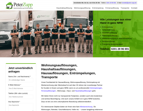Website-Vorschau von Peter Zupp GmbH