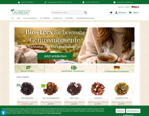 Vorschau von AURESA Tee Onlineshop