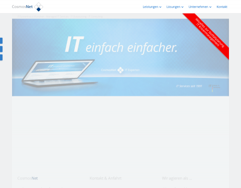 Website-Vorschau von CosmosNet - IT-Services - IT Dienstleistungen