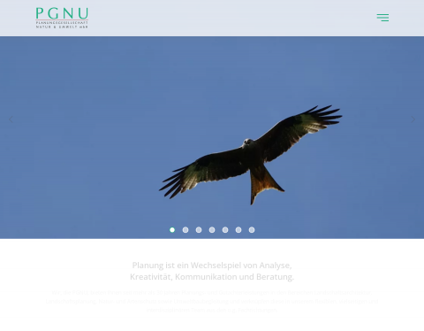 Website-Vorschau von PGNU - Landschaftsarchitektur, Landschaftsplanung