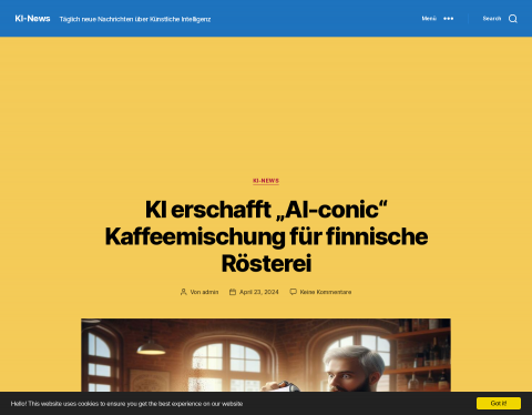 Website-Vorschau von KI-News