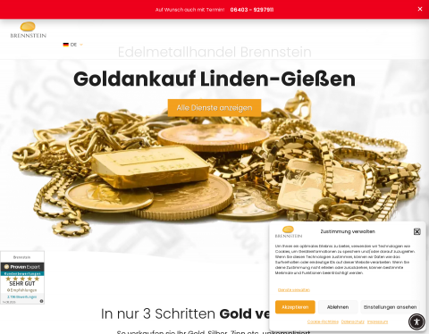 Website-Vorschau von Brennstein GbR - Goldankauf