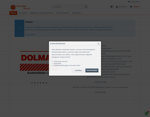 Website-Vorschau von Dolmar Stützpunkt 24
