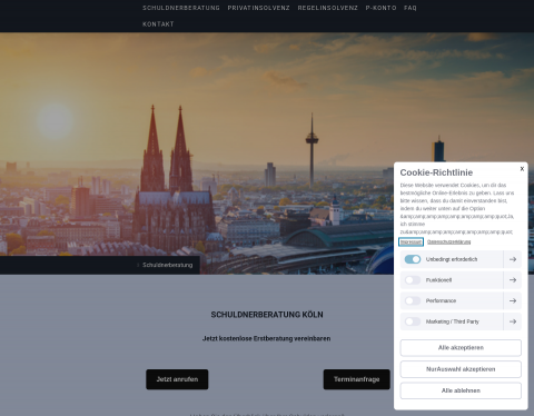 Website-Vorschau von Schuldnerberatung Köln