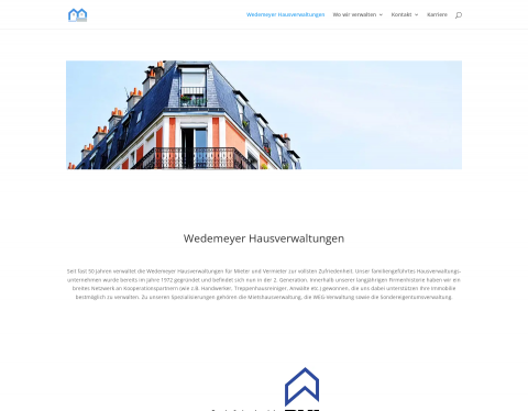 Website-Vorschau von Wedemeyer Hausverwaltungen