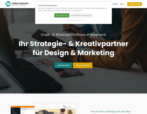 Website-Vorschau von Markus Mosmann Grafik- Webdesign Heilbronn