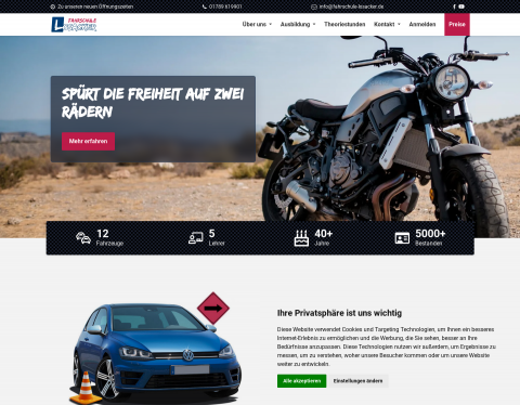 Website-Vorschau von Fahrschule Losacker