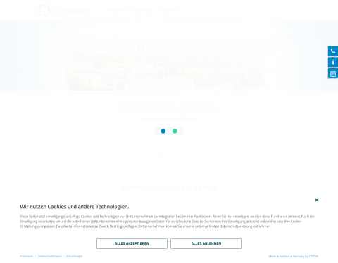 Website-Vorschau von Telko mit 10 Teilnehmern