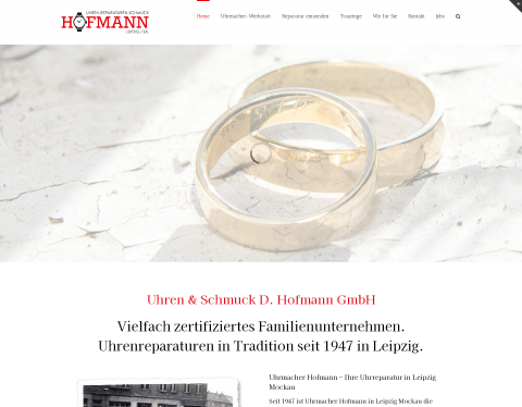 Website-Vorschau von Verkauf und Uhrreparatur