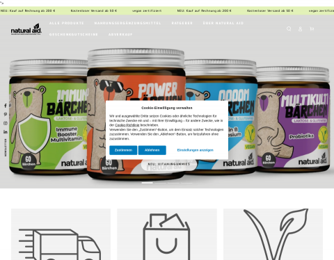 Website-Vorschau von natural aid