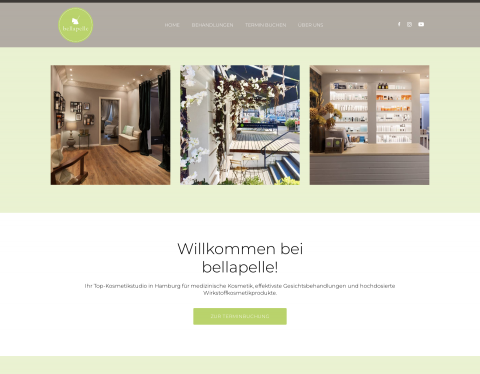 Website-Vorschau von bellapelle Kosmetikstudio & Kosmetik-Onlineshop