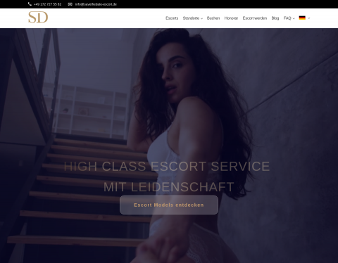 Website-Vorschau von Save the Date Escort