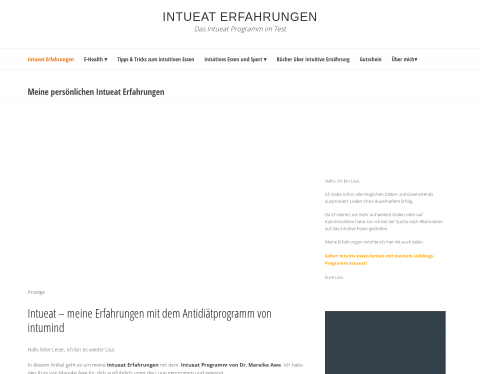 Website-Vorschau von Intuitives Essen und bewusste Ernährung