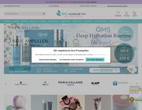 Website-Vorschau von SK Kosmetik Shop