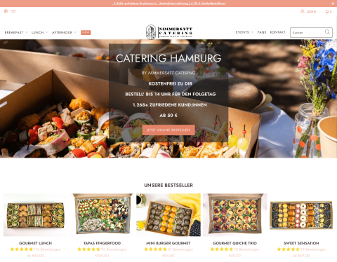 Website-Vorschau von Nimmersatt Catering