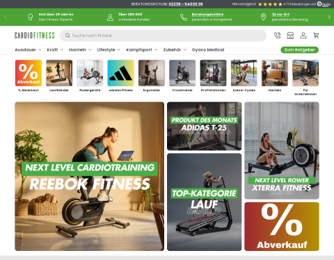 Website-Vorschau von CARDIOfitness GmbH und Co. KG