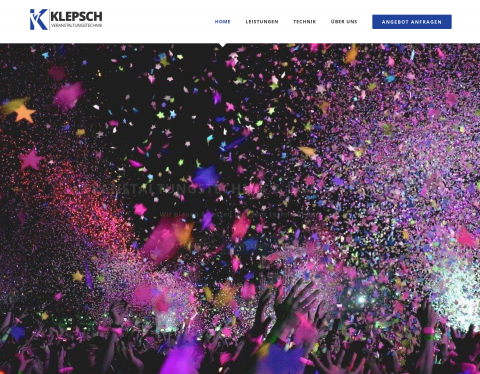 Website-Vorschau von Veranstaltungstechnik Klepsch