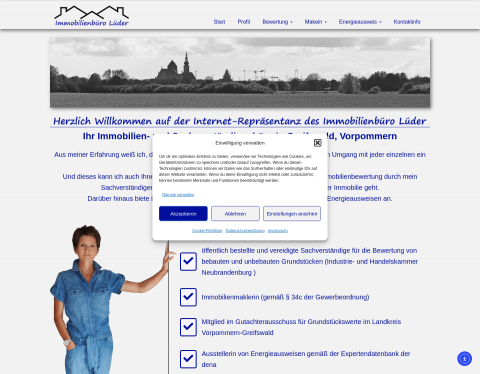 Website-Vorschau von Immobilienbüro Lüder