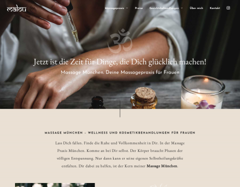 Website-Vorschau von Malou Massage München