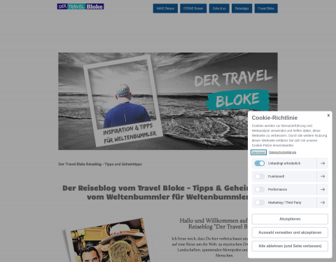 Website-Vorschau von Der Travel Bloke