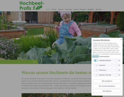 Website-Vorschau von Hochbeet-Profis