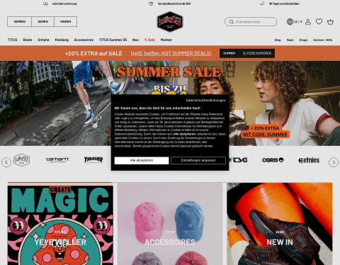 Website-Vorschau von Titus Shop
