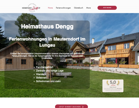 Website-Vorschau von Heimathaus Dengg - Appartements