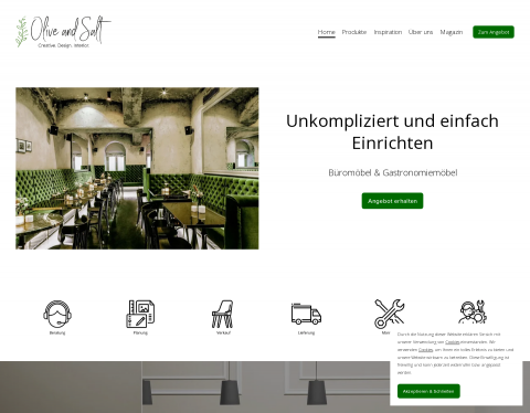 Website-Vorschau von Olive and Salt Einrichtungen UG