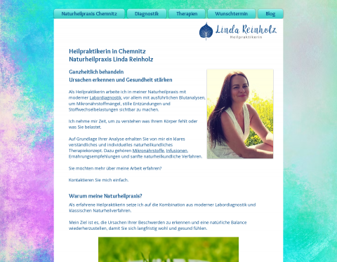 Website-Vorschau von Heilpraktikerin Linda Reinholz Chemnitz