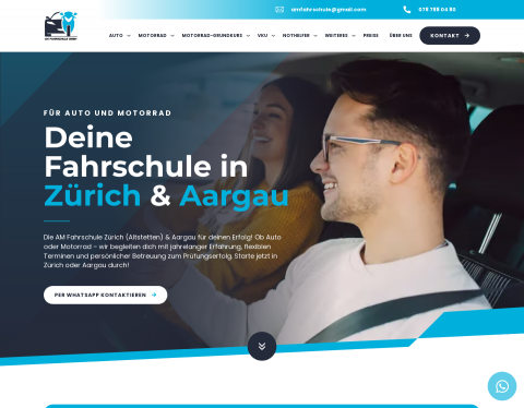 Website-Vorschau von AM Fahrschule GmbH