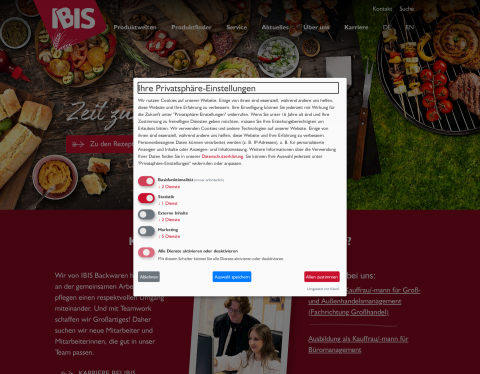 Website-Vorschau von IBIS Backwarenvertriebs GmbH