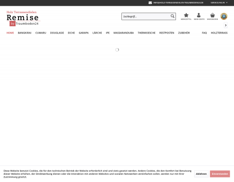 Website-Vorschau von Holz Terrassendielen Remise