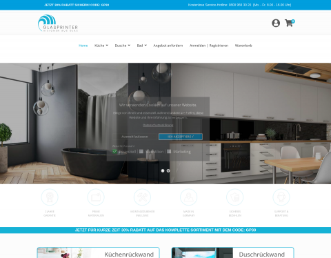 Website-Vorschau von GLASPRINTER