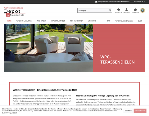 Website-Vorschau von WPC Terrassendielen Depot