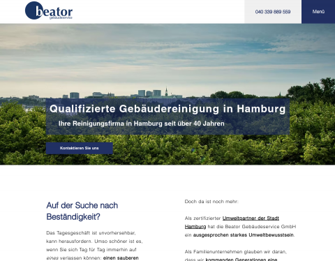 Website-Vorschau von Beator Gebäudereinigung GmbH
