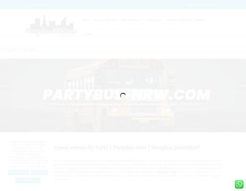 Website-Vorschau von Partybus Düsseldorf