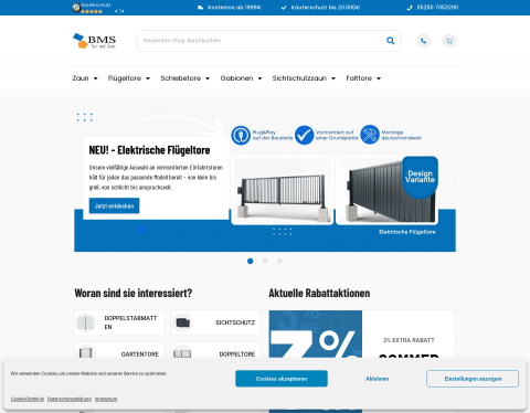 Website-Vorschau von BMS Schiebetore