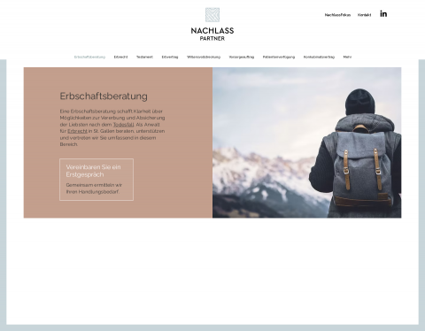 Website-Vorschau von Nachlasspartner AG unterstützt Nachlassplanung