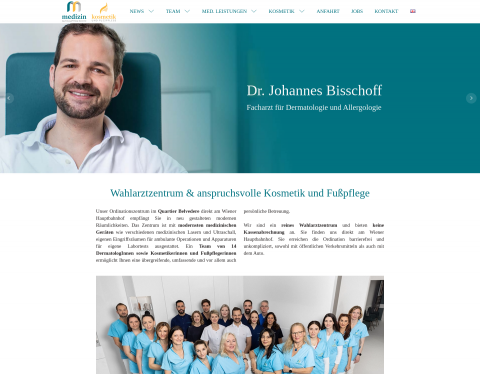 Website-Vorschau von Medizinische Kosmetik und Podologie Wien