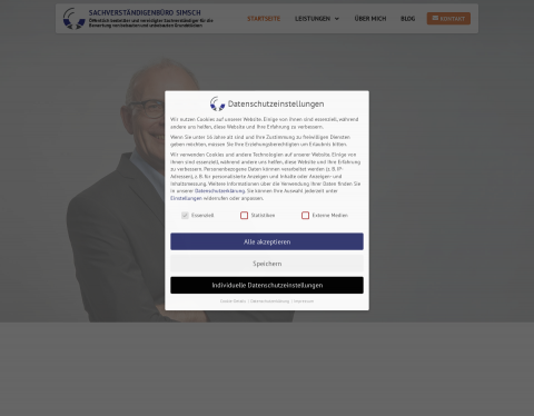 Website-Vorschau von Sachverständigenbüro Simsch