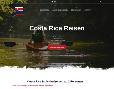 Website-Vorschau von Costa Rica Rundreise