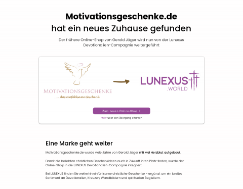Website-Vorschau von Motivationsgeschenke