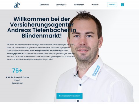 Website-Vorschau von Versicherung Andreas Tiefenbacher