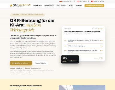 Website-Vorschau von OKR Experten powered by DigitalWinners GmbH