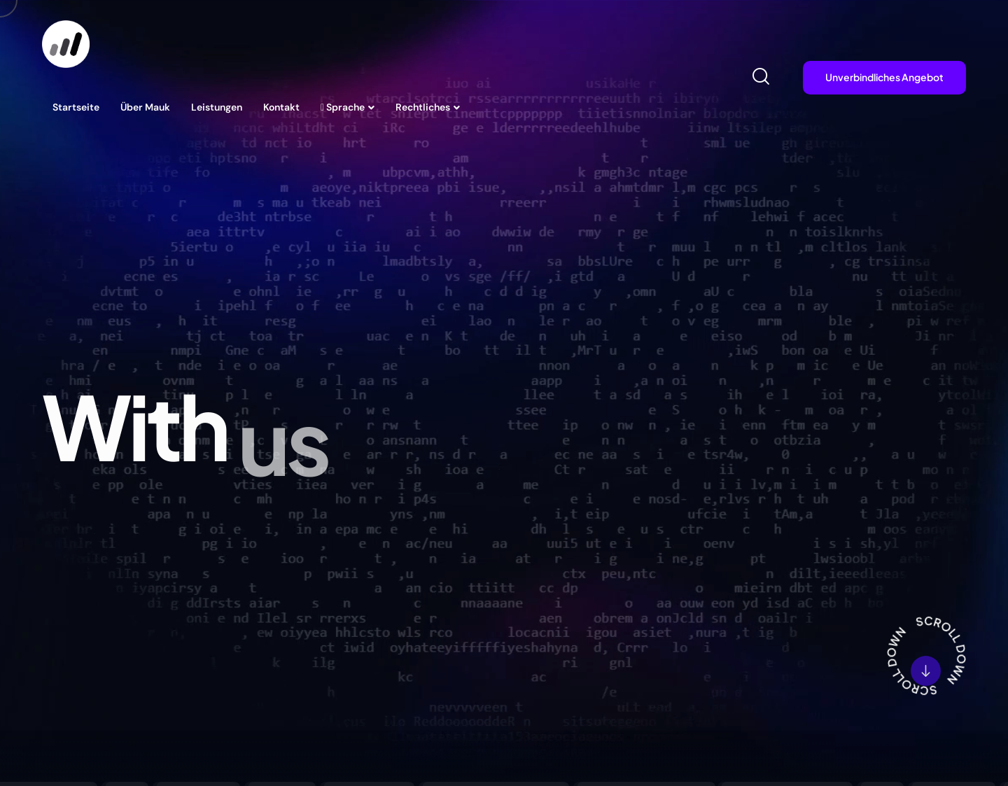 Aktuelle Website-Vorschau von Mauk Webdesign
