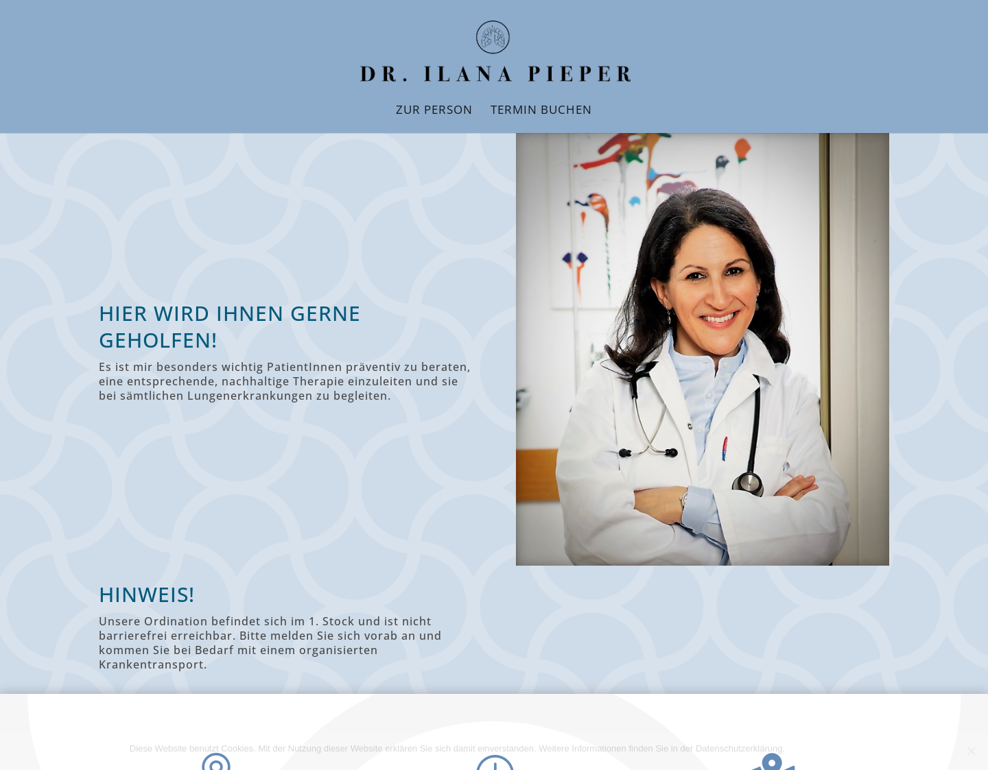 Aktuelle Website-Vorschau von Team Ordination Lungenfacharzt Dr. Ilana Pieper