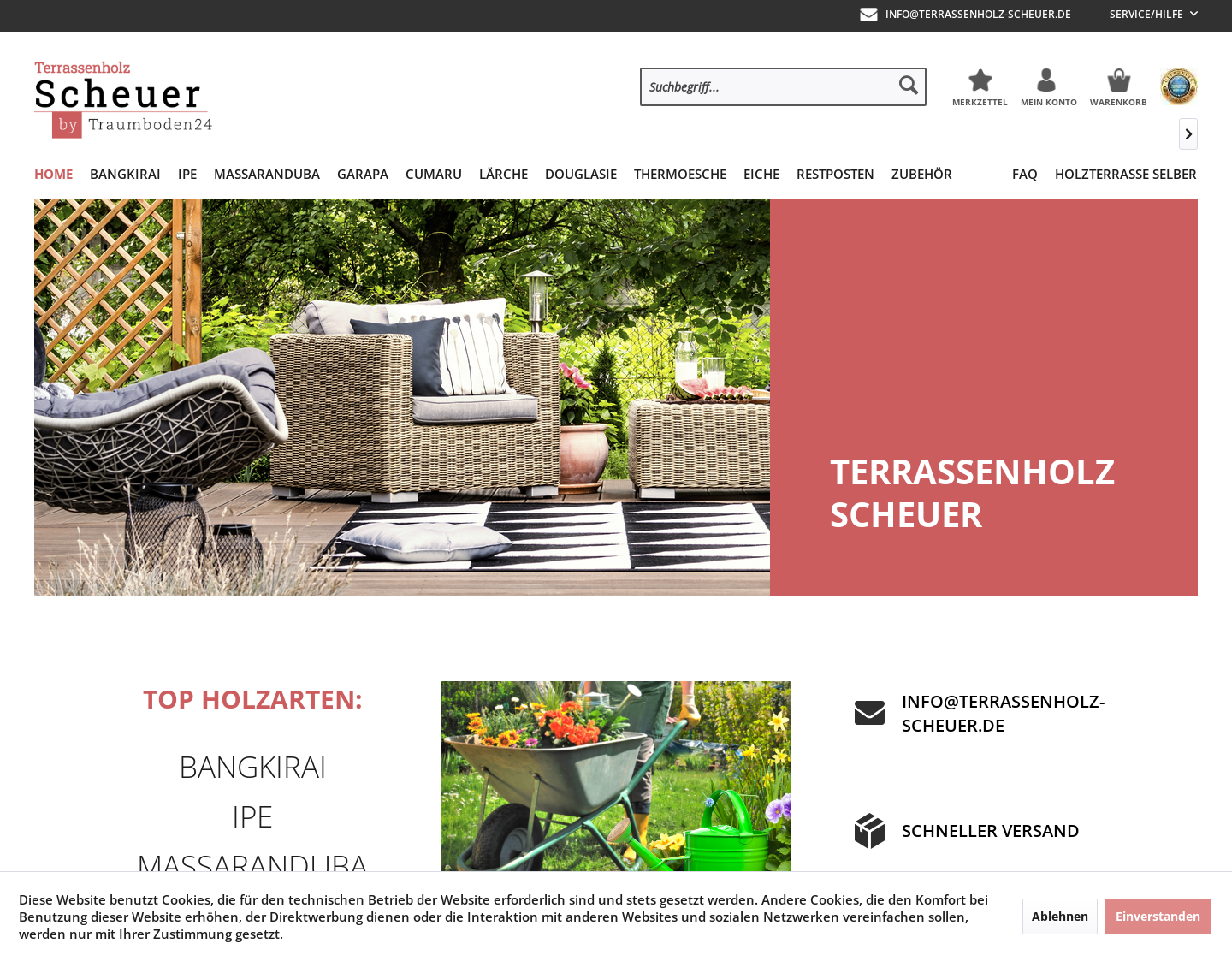 Aktuelle Website-Vorschau von Terrassenholz Scheuer