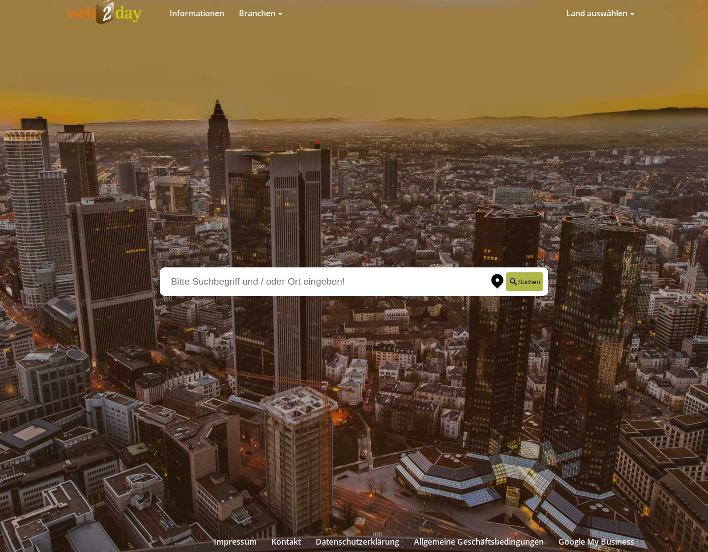 Aktuelle Website-Vorschau von Web2day Internet Services